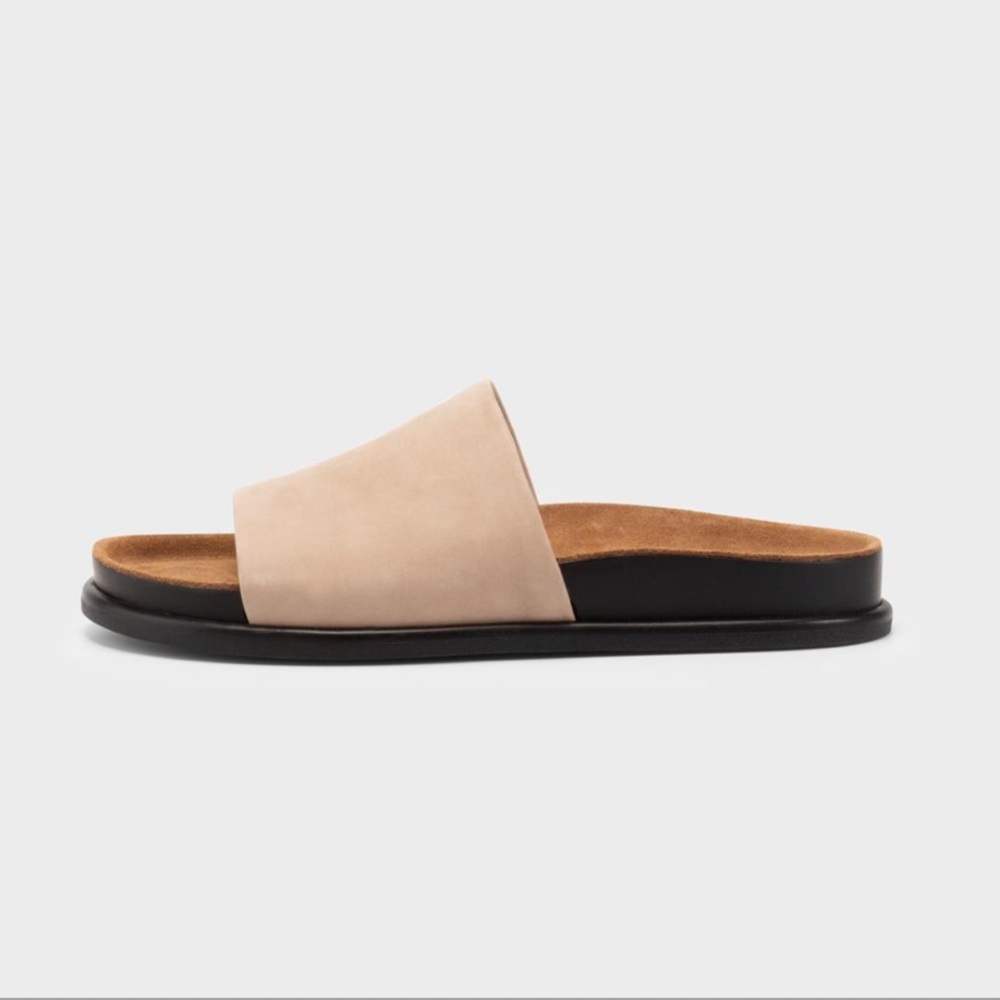 Vagabond Effie Sandal Slides Beige Suede 37